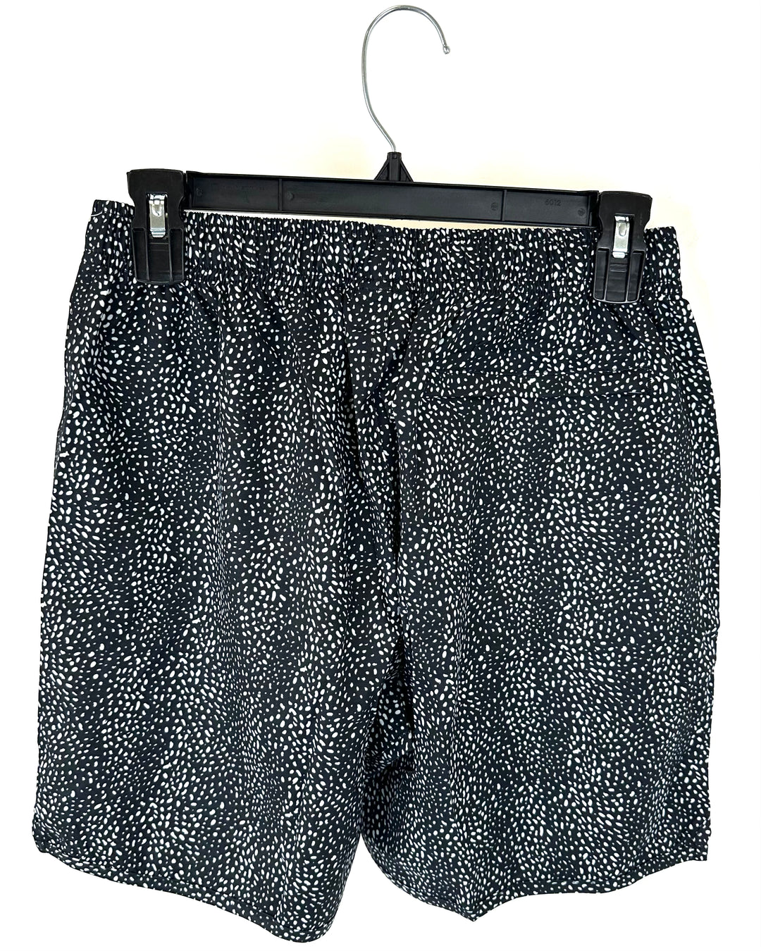 Black and White Swim Board Shorts - Extra Small