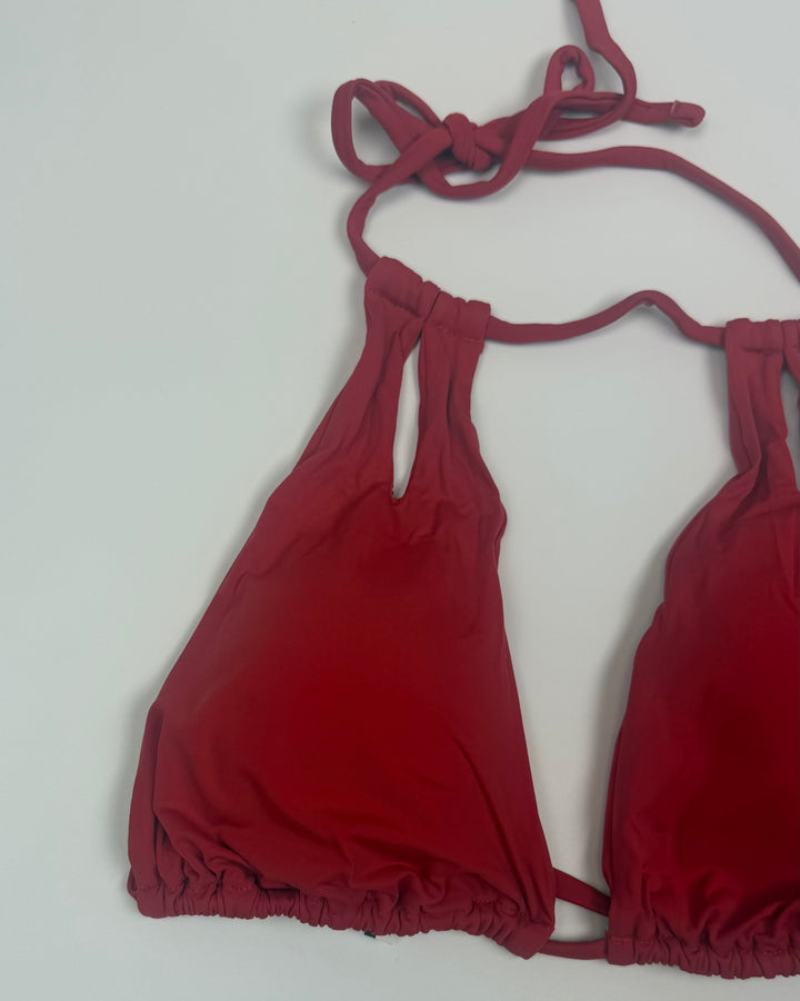 Raspberry Pink Cut Out Bikini Top - Small