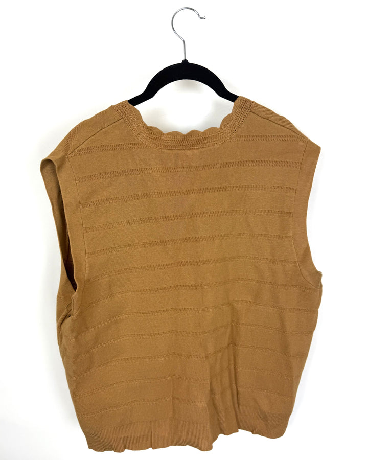 Brown Knit Vest - Size 10/12