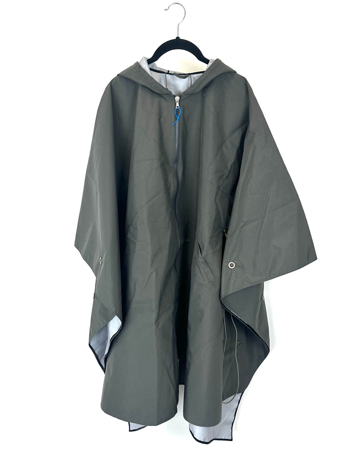Dark Grey Poncho With Bungee Belt - Size 6/8 and 14/16