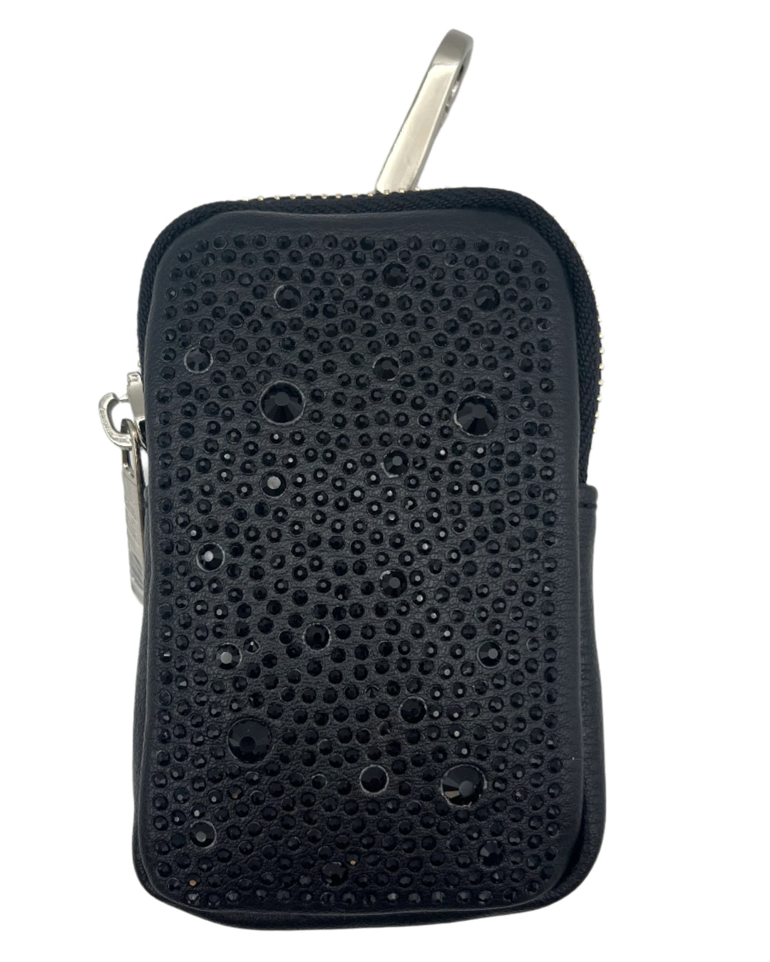 Black Crossbody Bag With Rhinestoned Coin Purse