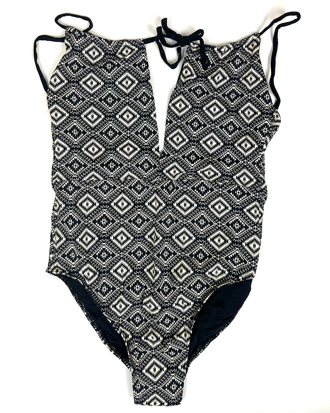 Cheeky Black & Cream Printed One Piece - Size 2/4