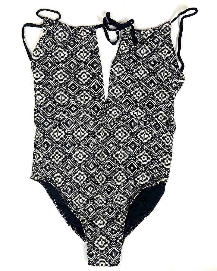 Cheeky Black & Cream Printed One Piece - Size 2/4