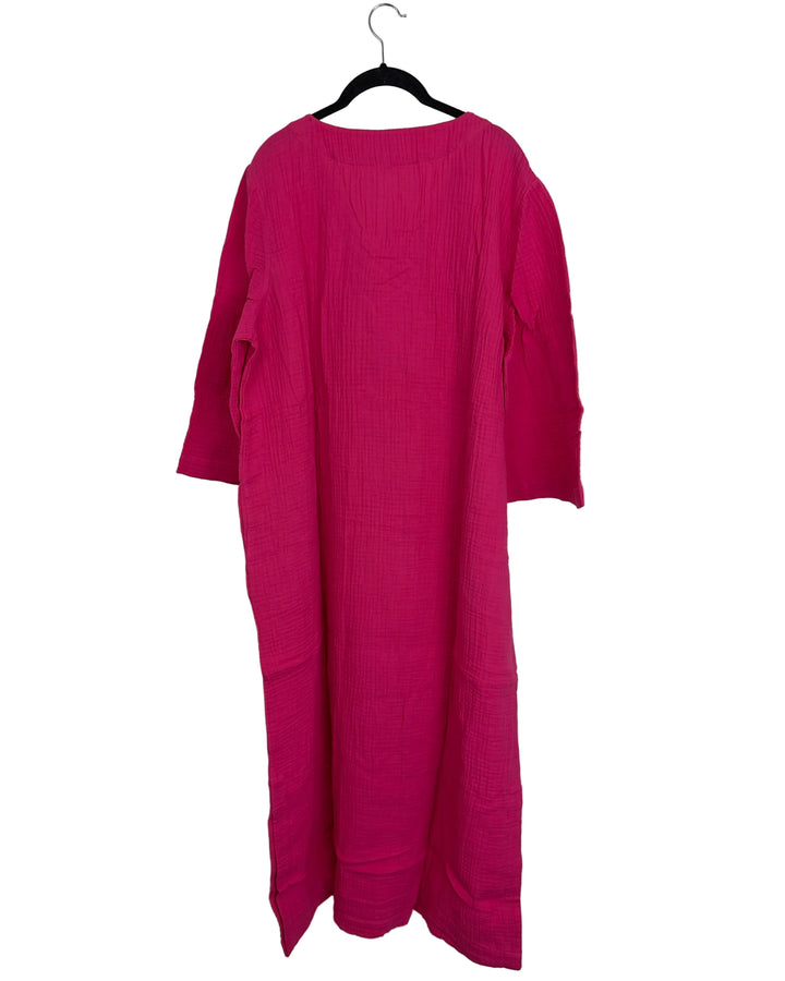 Raspberry Pink Textured Dress - Size 14/16
