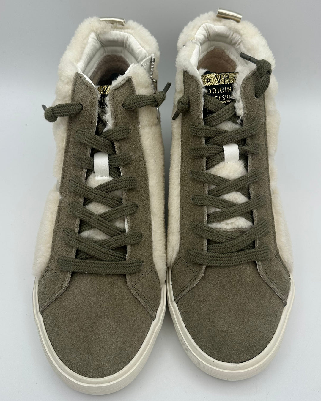 Olive Green High Top Sneakers - Size 8.5