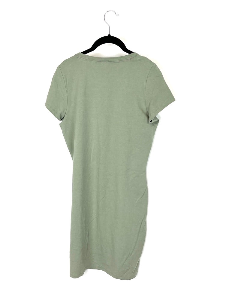 Green Short Sleeve Dress - Small