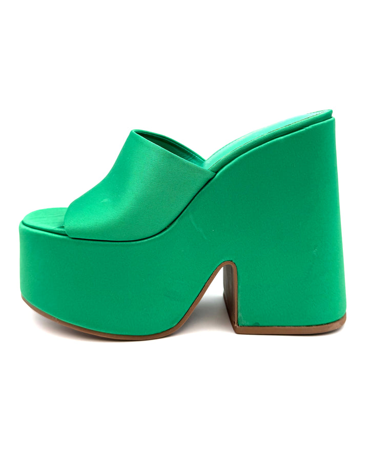 Bright Green Platform Mule - Size 7.5, 9.5 and 10
