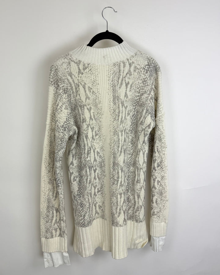 Mock-Neck Layered Sweater - Size 6/8