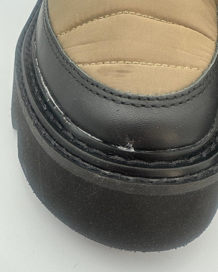 Olive Green Nylon Boots - Size 8 and 9.5