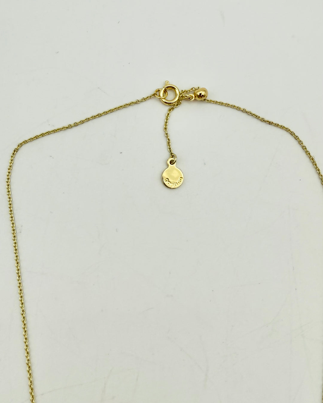 Gold Circle & Silver Rhinestone Necklace