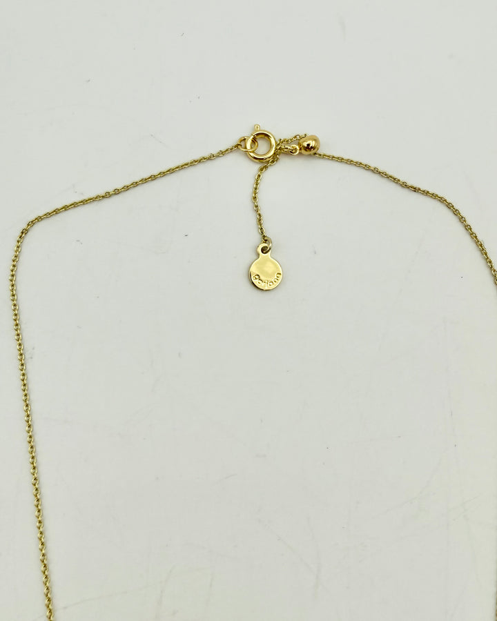 Gold Circle & Silver Rhinestone Necklace