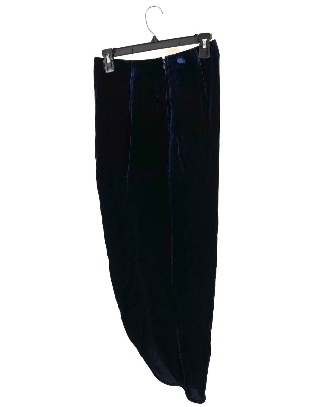 Navy Blue Velvet-Like Skirt - Size 4