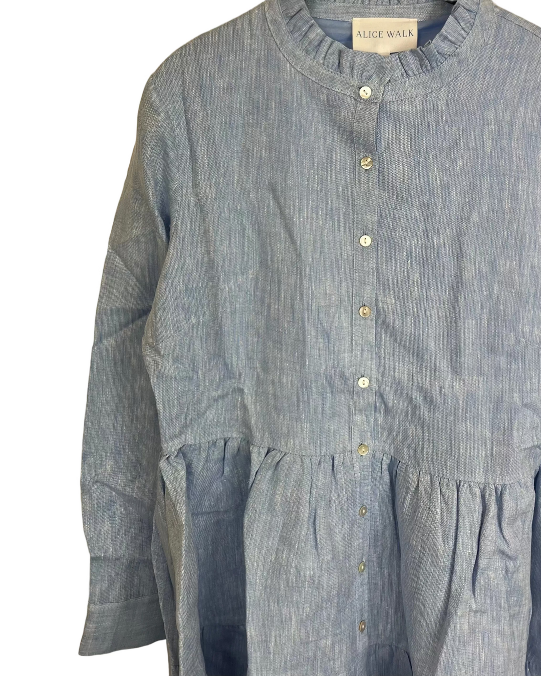 Light Blue Linen Dress - XS, S, M, L, XL