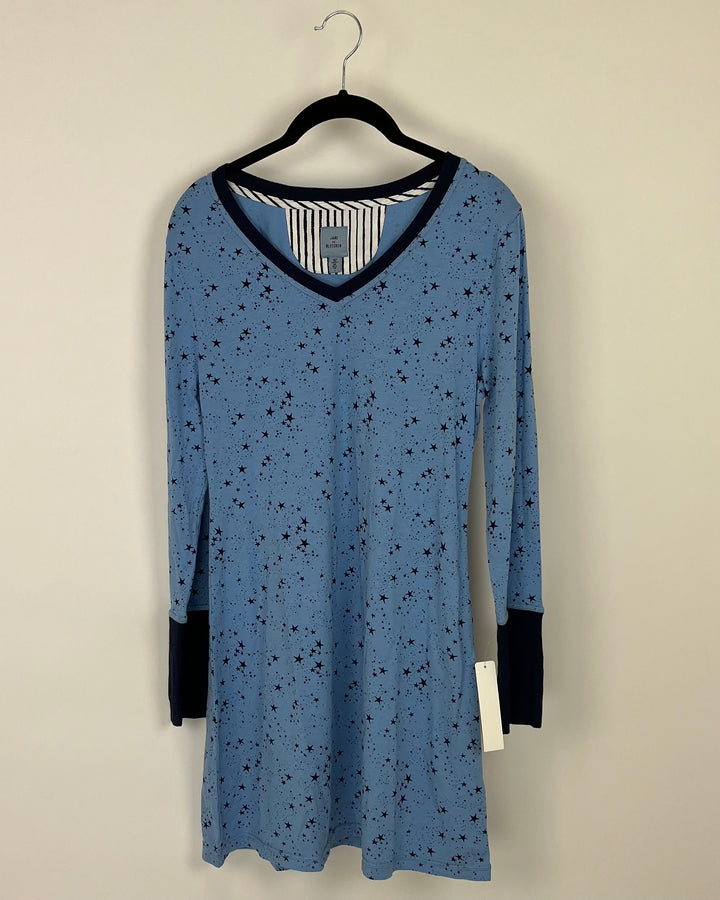 Blue Star Long Sleeve Lounge Dress - Size 4/6