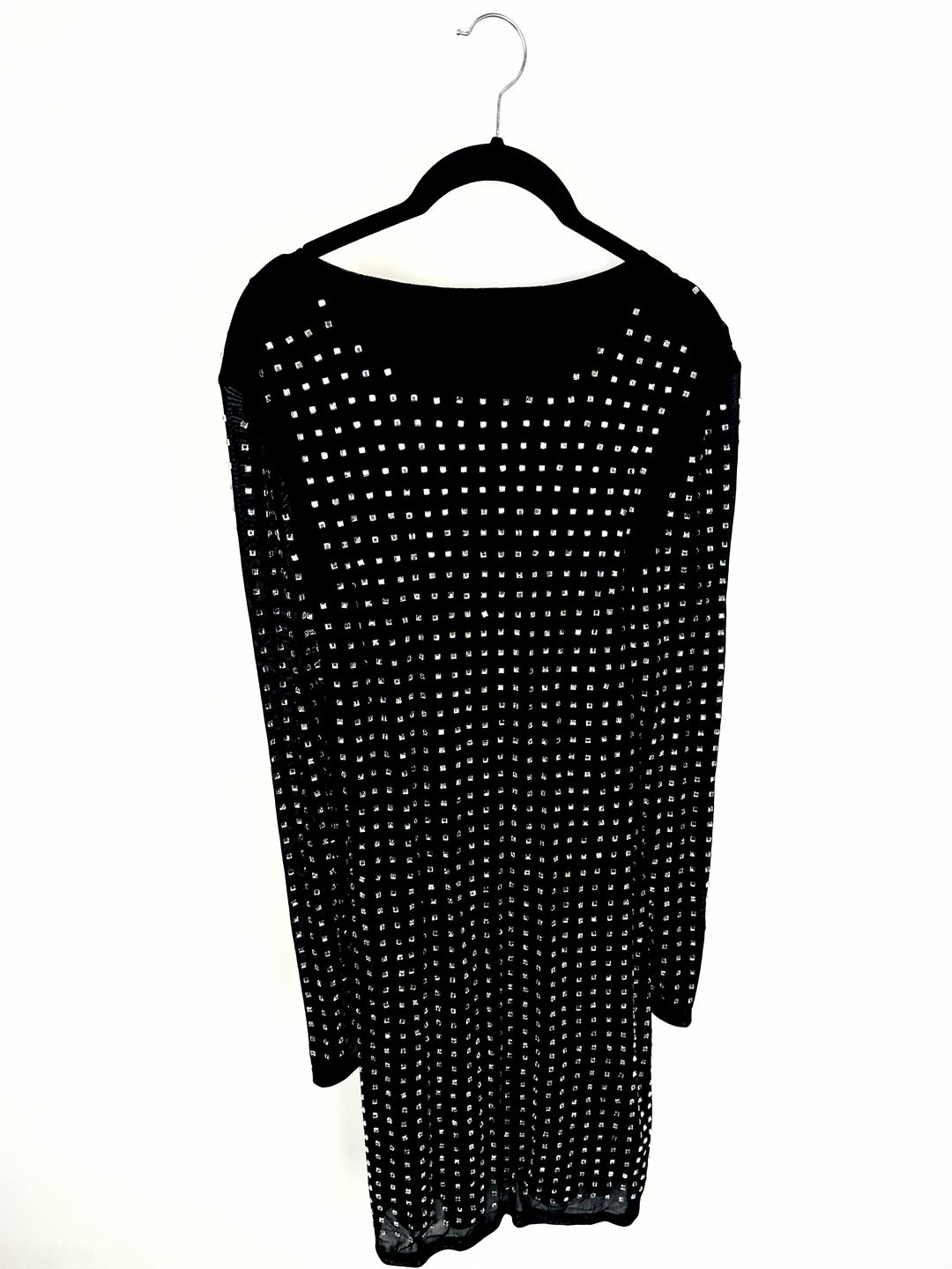 Black Long Sleeve Dress With Gemstones- Size 4/6