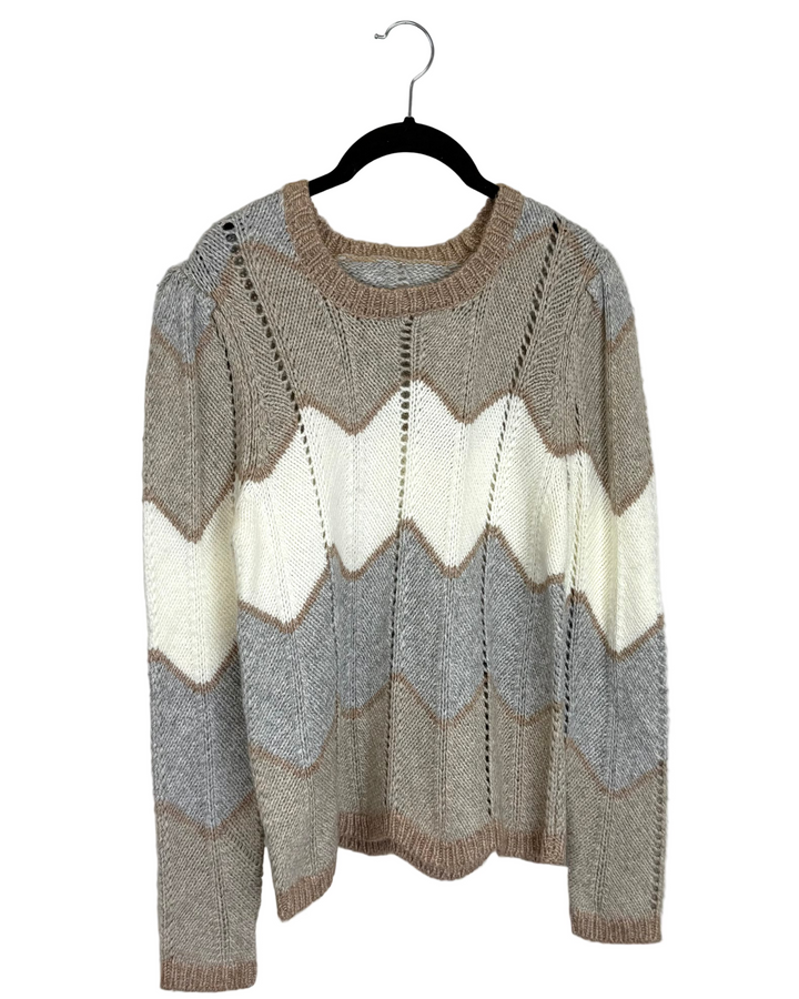Beige & Gray Sweater - Size 2/4