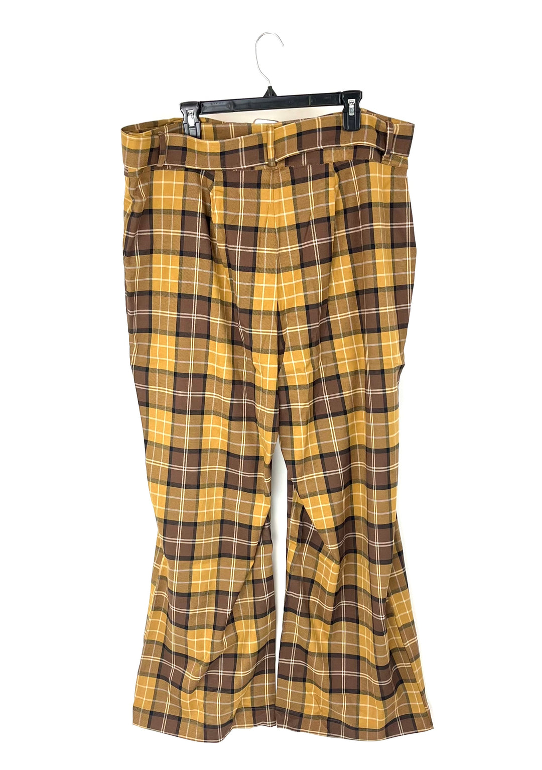 Yellow And Brown Plaid Pants - 16W and 20W
