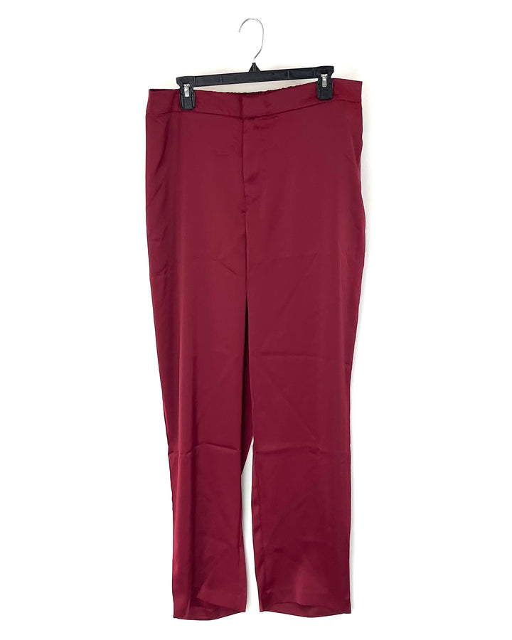 Red Straight Leg Pants - 14W