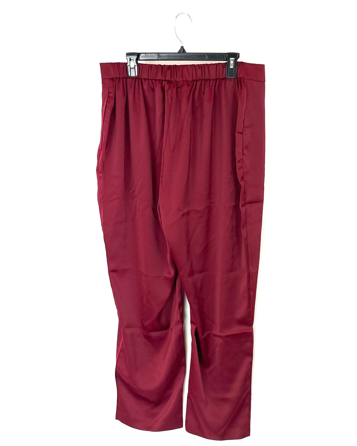 Red Straight Leg Pants - 14W