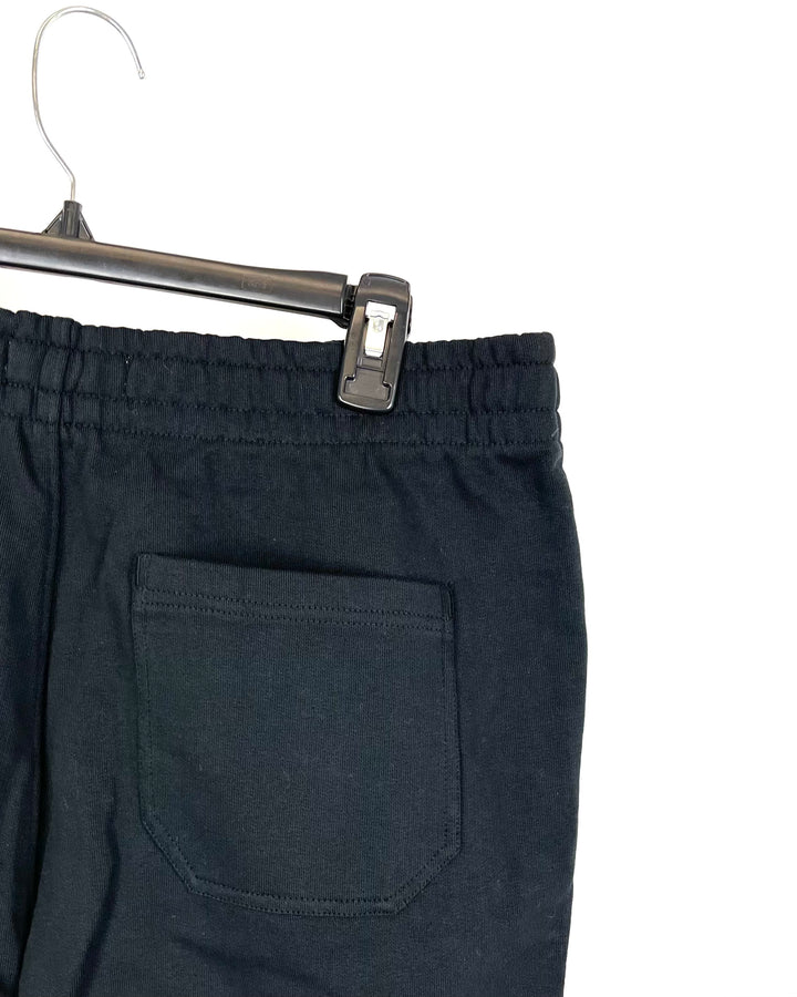 MENS Black Jogger Sweatpants with Logo - Small
