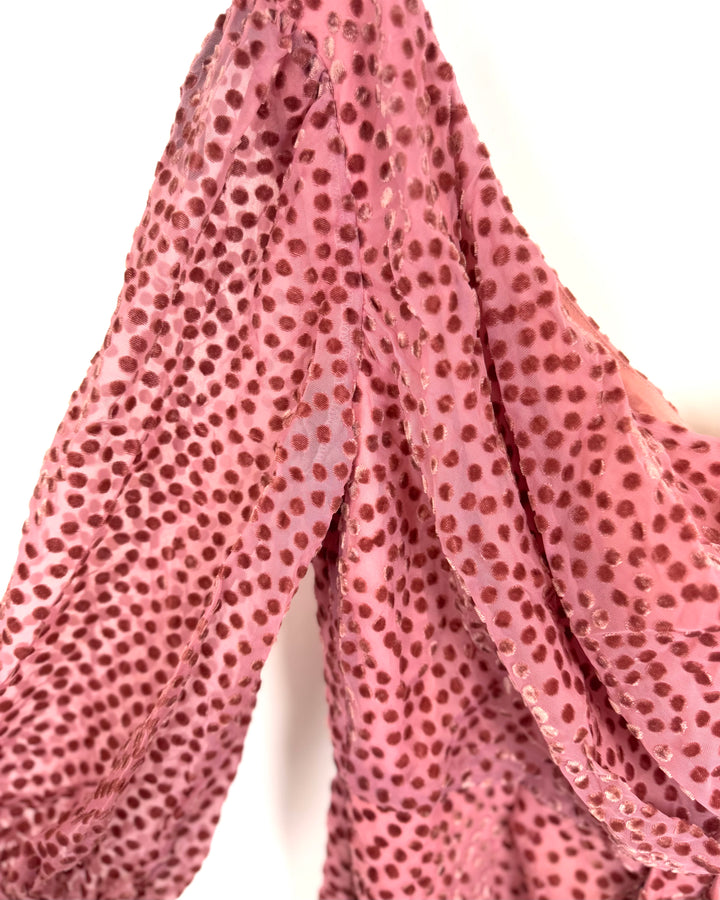 One Shoulder Polka Dot Dress - Size 0/2