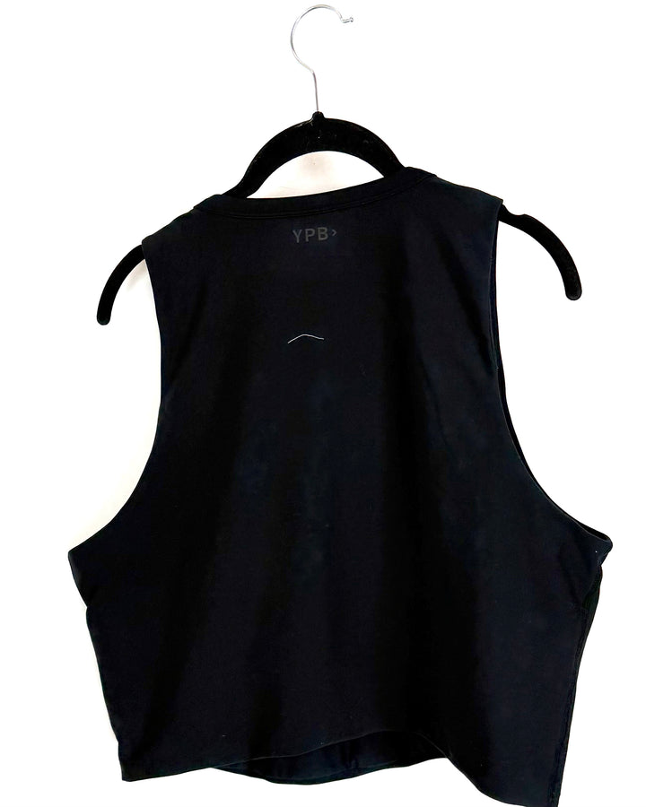 Abercrombie YPB Black Tank Top With Clasp Buttons - Extra Extra Large