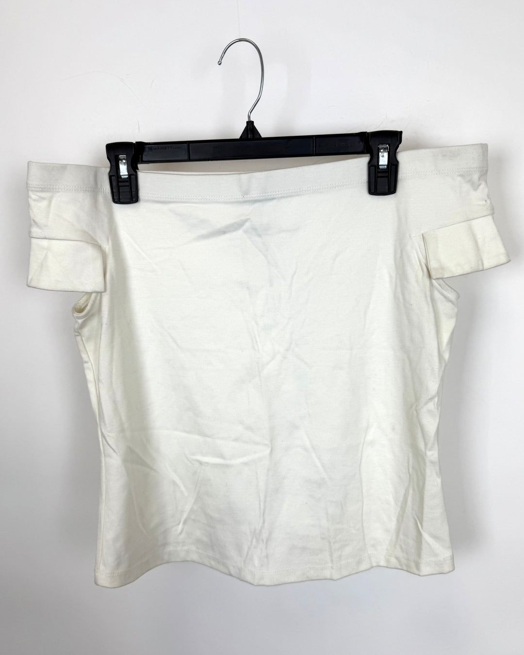 Ivory White Boatneck Crop Top - Size 6/8