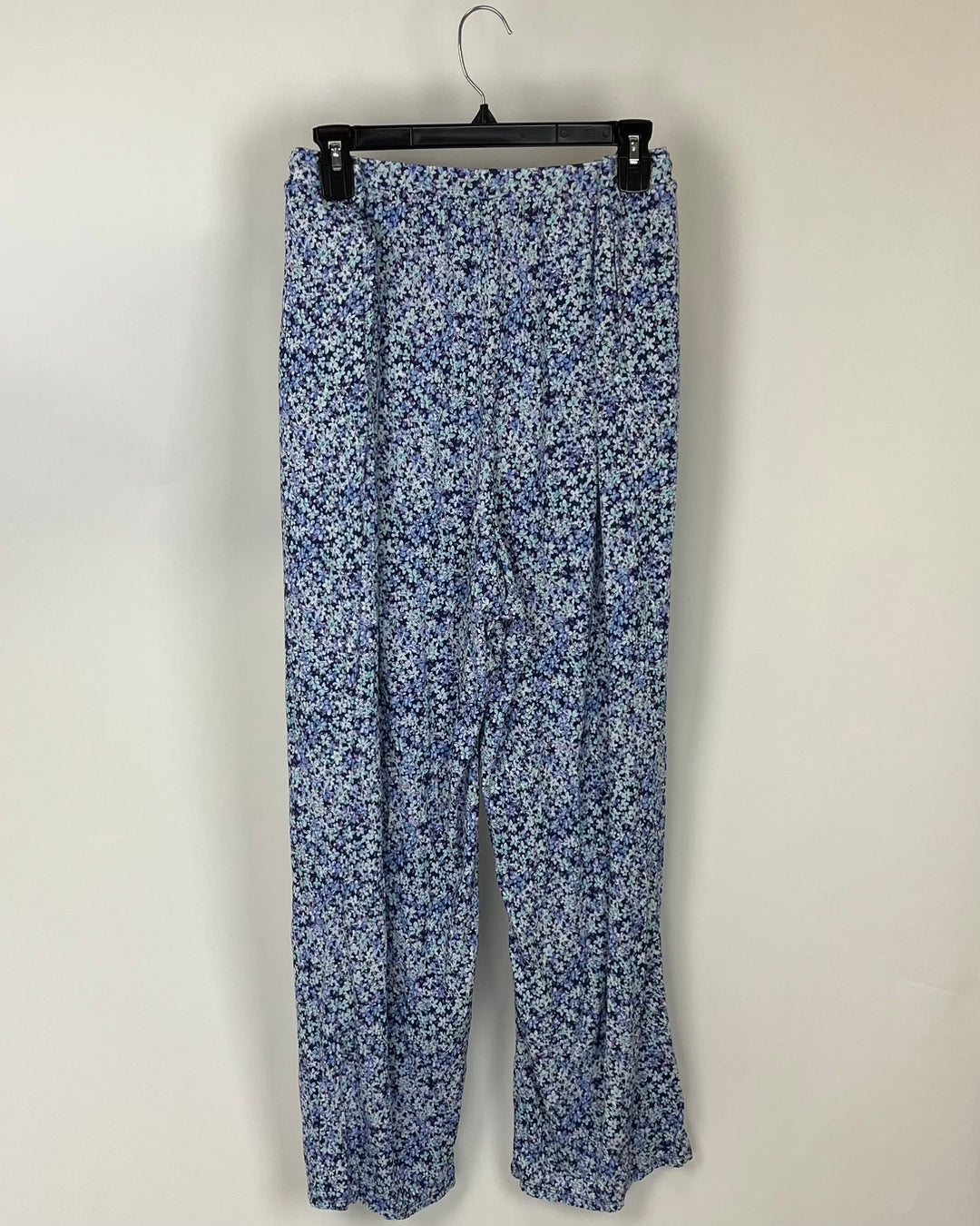 Blue Floral Cropped Pajama Pants - 1X