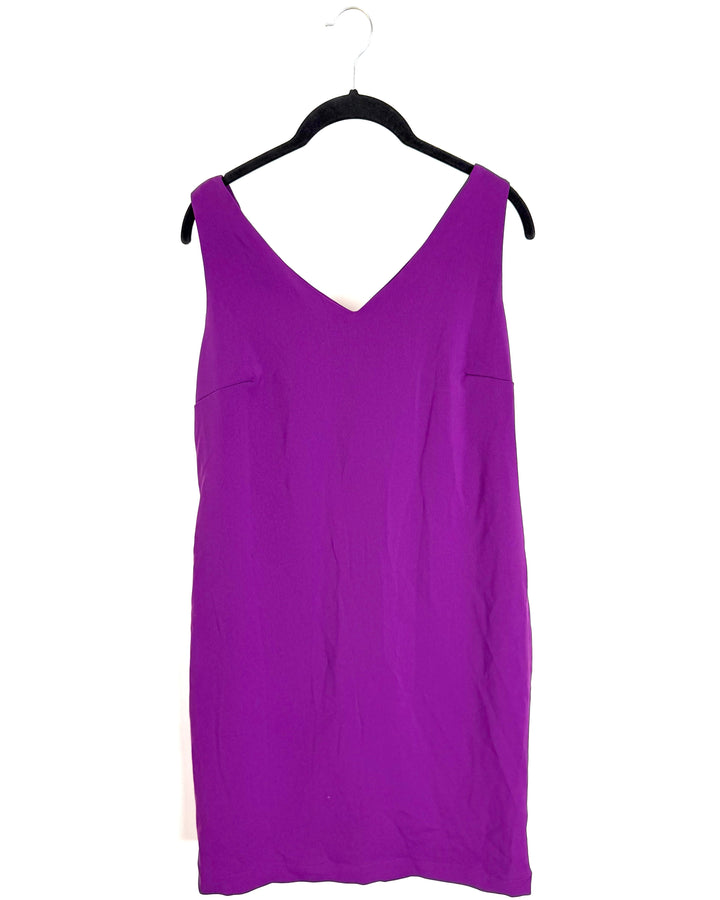 Royal Purple V-Neck Shift Dress - Size 4/6