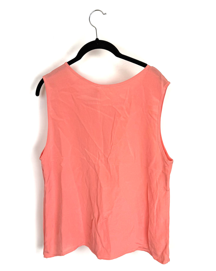 Melon Pink Sleeveless Top - Size 8/10
