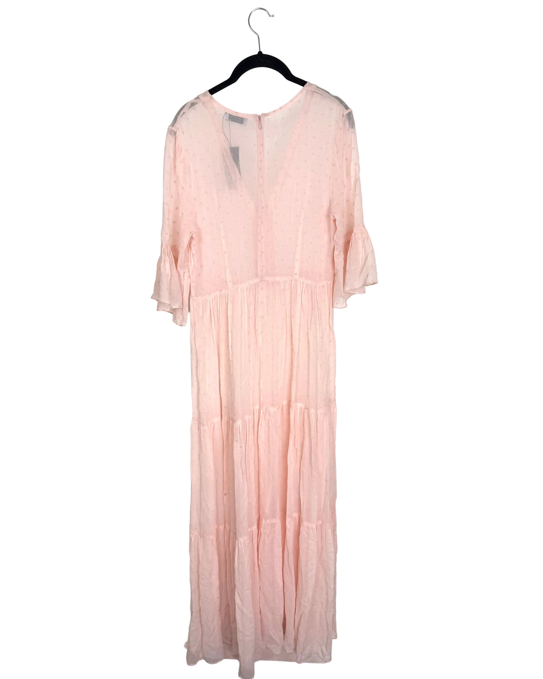 Pastel Pink Sheer Overlay Dress - Size 4/6