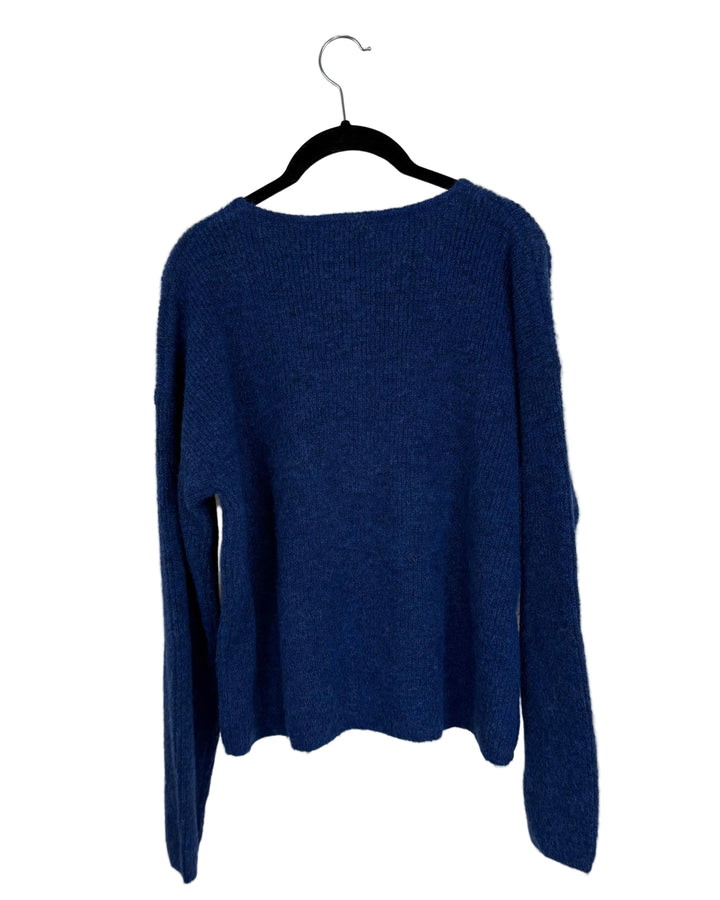Deep Blue Knit Button Down Cardigan - Size 4/6