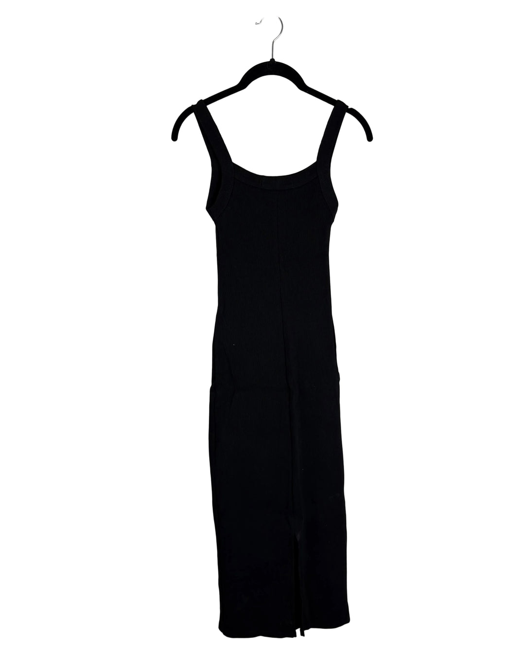 Black Ribbed Bodycon Dress - Size 00/0 and 2/4