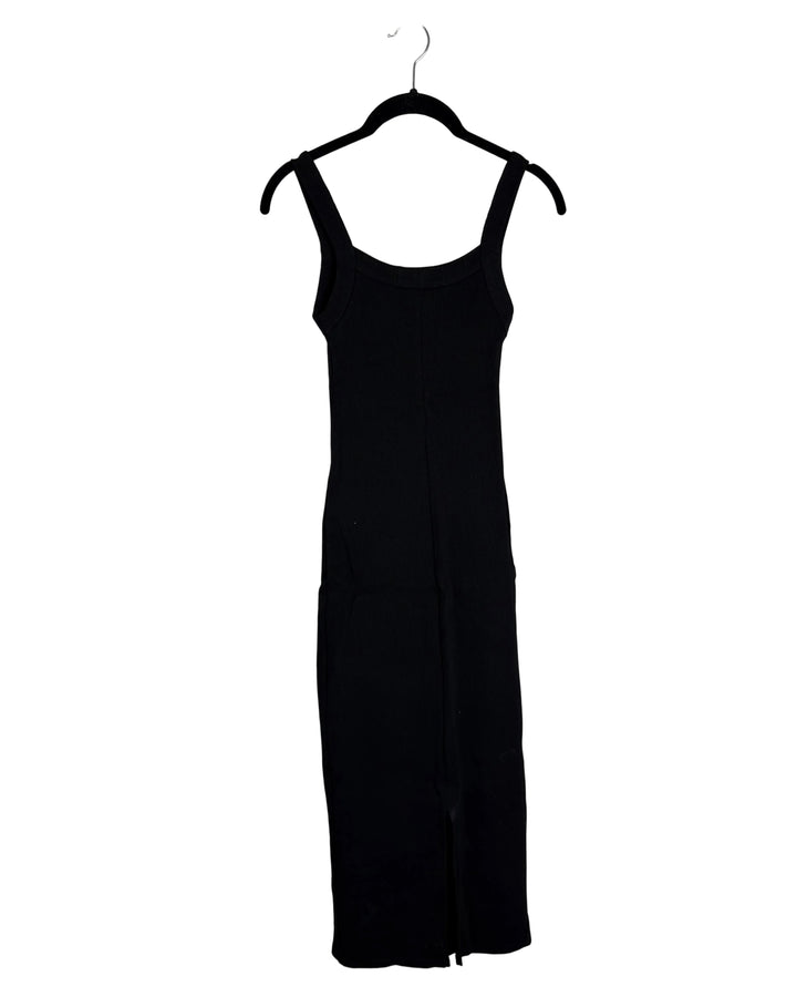 Black Ribbed Bodycon Dress - Size 00/0 and 2/4