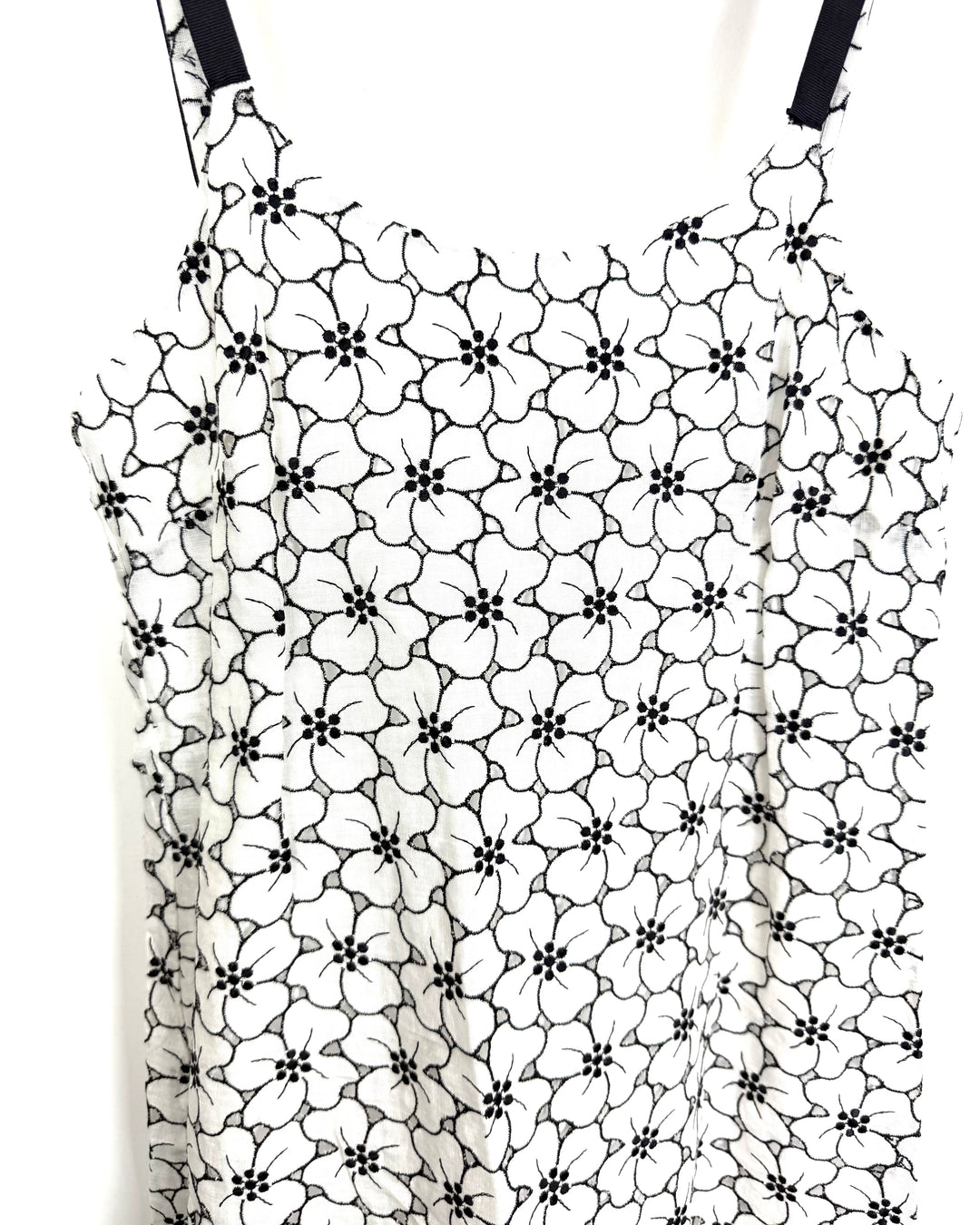 White Floral High-Low Shift Dress - Size 4/6