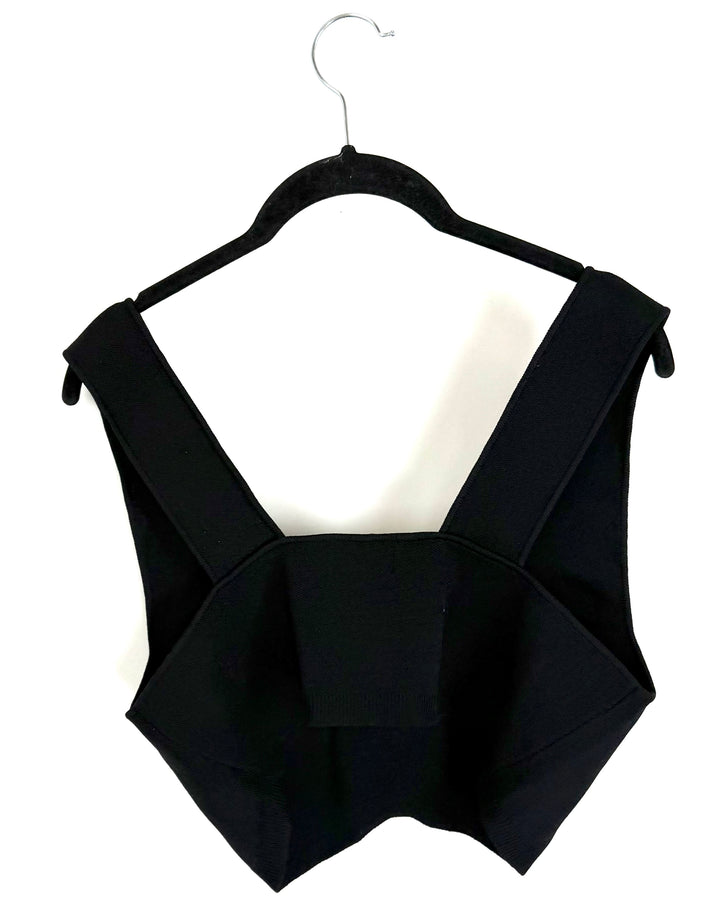Years Of Ours Black Knit Crop Top - Extra Large