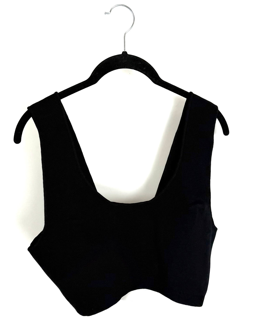 Years Of Ours Black Knit Crop Top - Extra Large