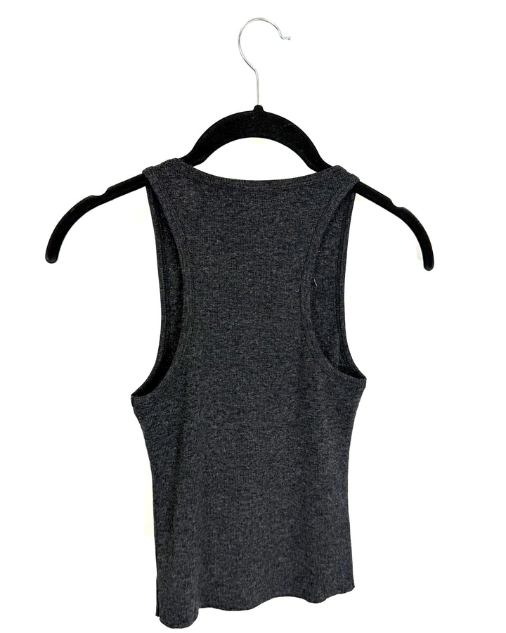 Dark Gray Racer Back Tank Top - Size 0/2