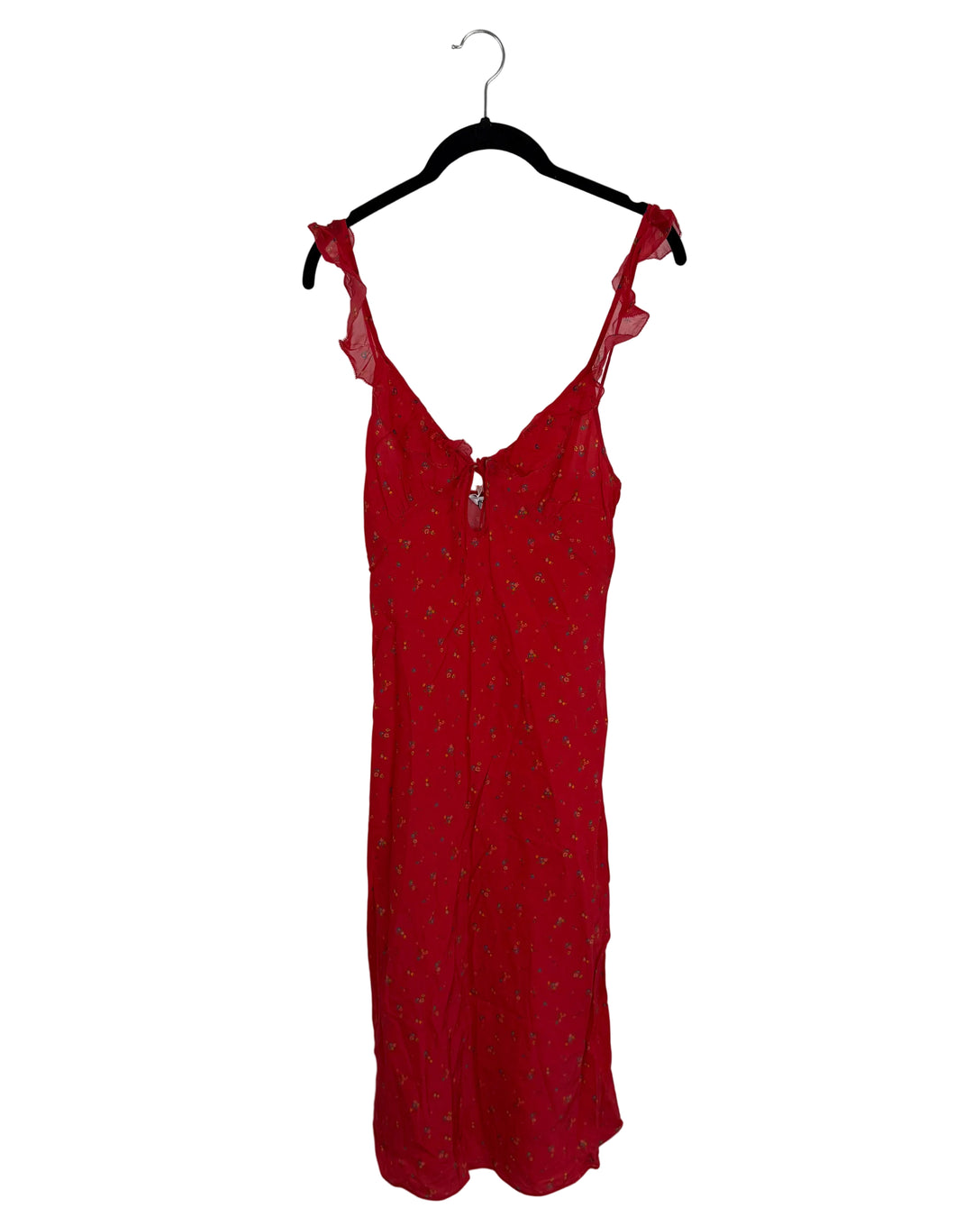 Red Flower Detailed Dress - Size 0/2