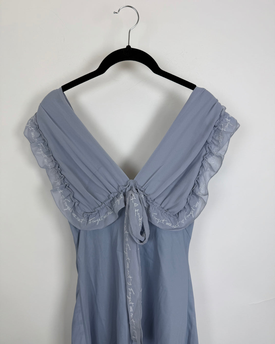 Forget Me Not Script Ice Blue Dress - Size 0/2