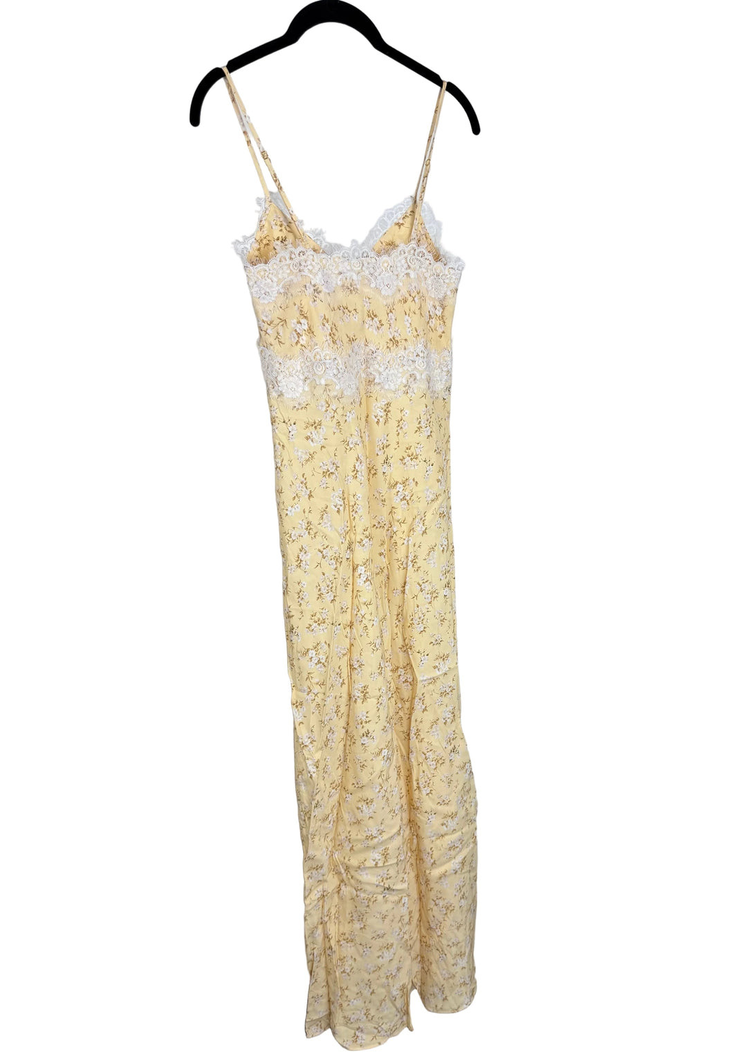 Butter Yellow Floral Lace Dress - Size 0/2