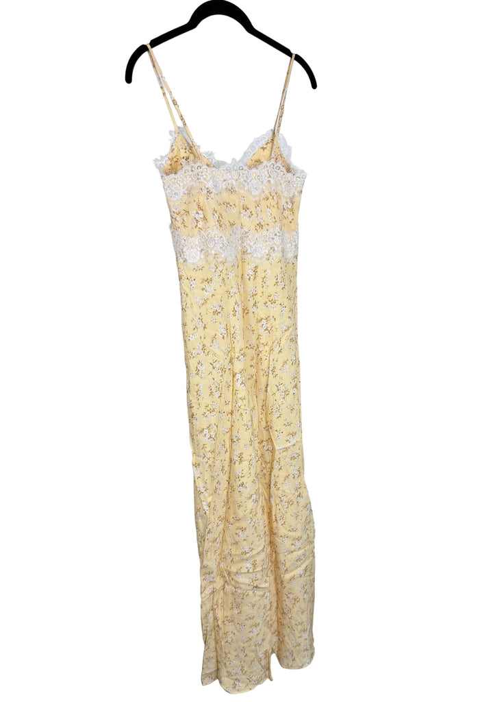 Butter Yellow Floral Lace Dress - Size 0/2