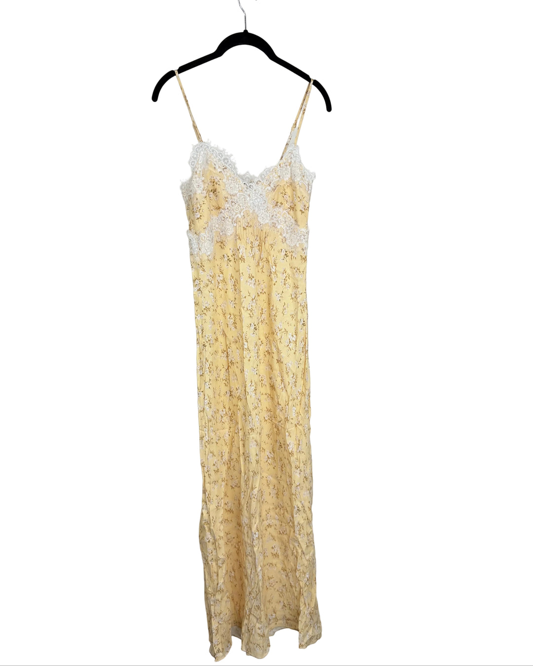 Butter Yellow Floral Lace Dress - Size 0/2