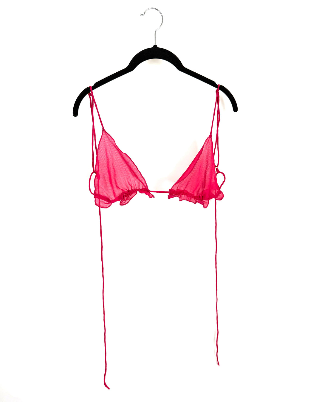 Magenta Ruffle Sheer Bralette Top - Size 00/0 and 0/2