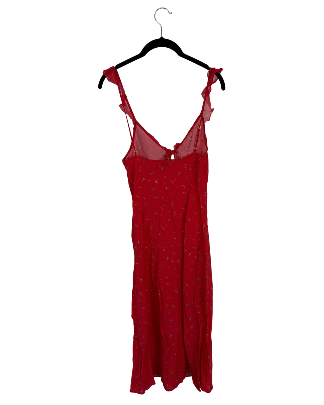 Red Flower Detailed Dress - Size 0/2
