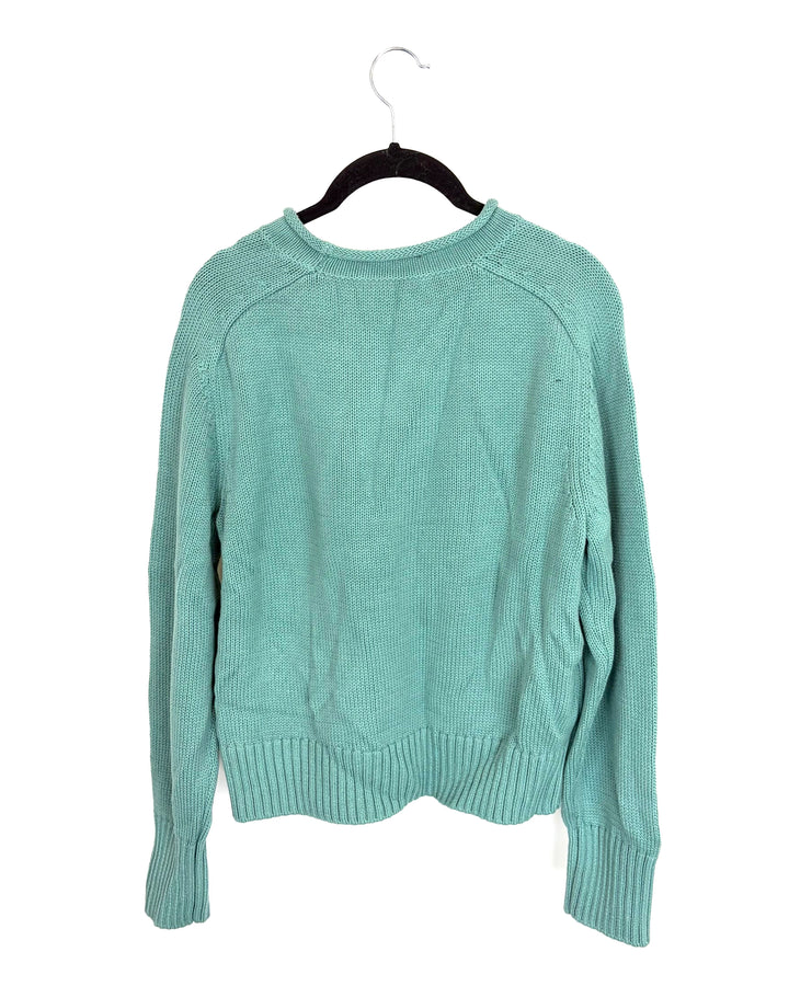Turquoise Green Mockneck Sweater - Size 6/8