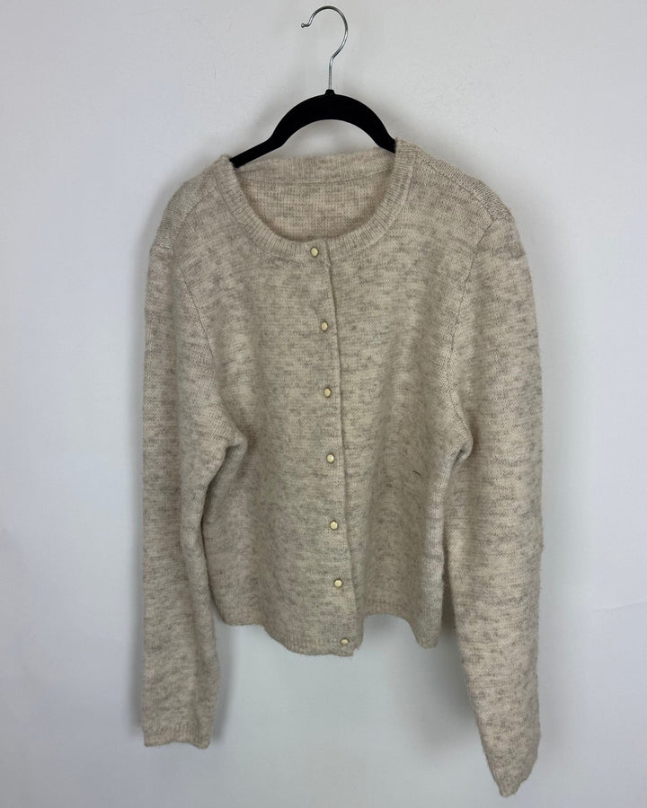 Cream Button Down Sweater- Size 2/4