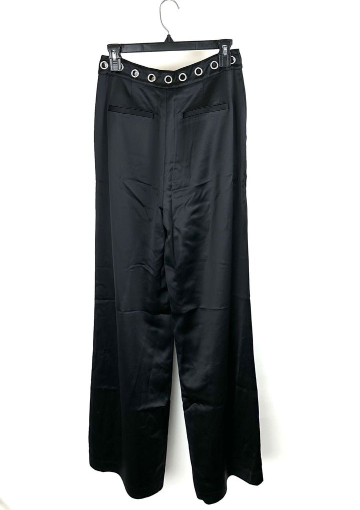 Grommet Waist Black Pants - Size 4