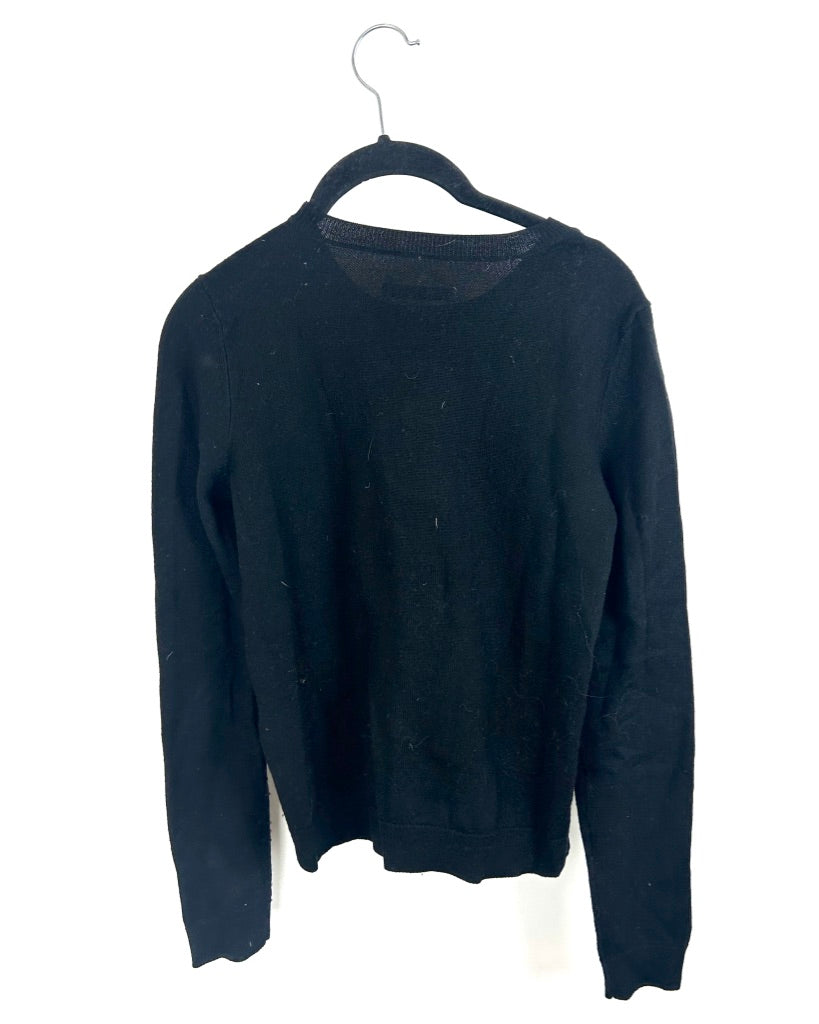 Alice and Olivia Black Lips Sweater - Extra Small