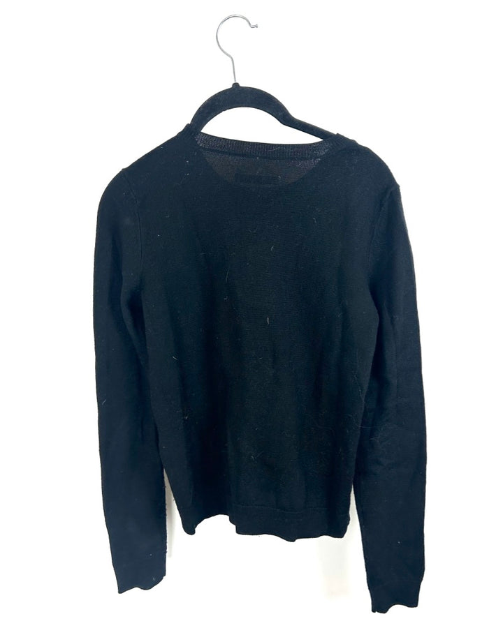 Alice and Olivia Black Lips Sweater - Extra Small